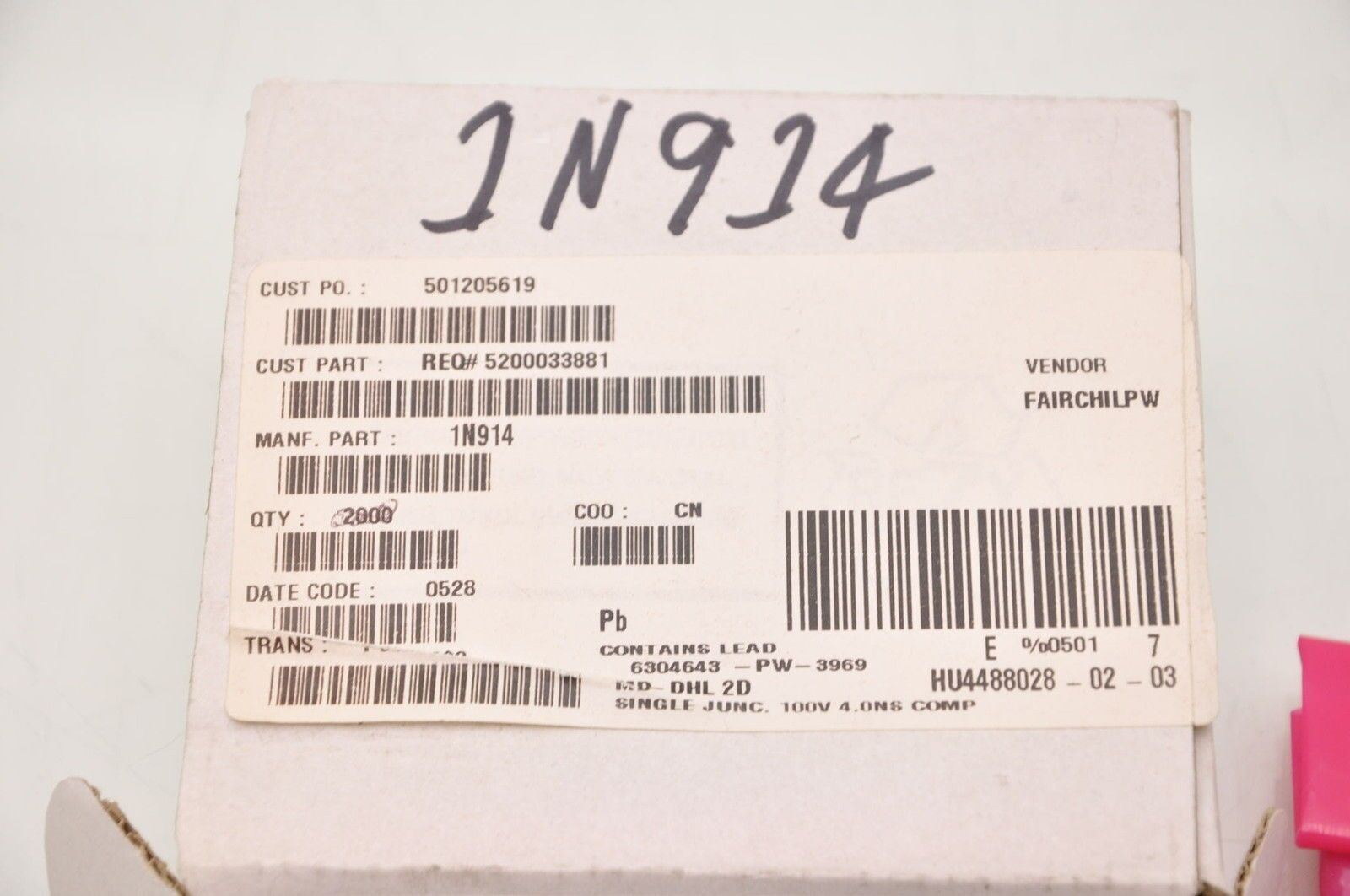 Fairchild 1B914 Small Signal Diode Lot of 2000