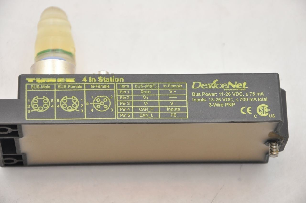 Turck FDNQ-S0400-T 4 In Station Bus Stop 11-26VDC 75mA