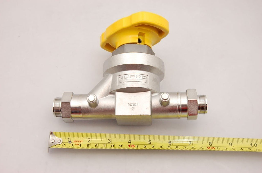 Swagelok Nupro 6L-LD16-AAXX-YW LD Series Diaphragm Valve, 3/4" Tube Connector