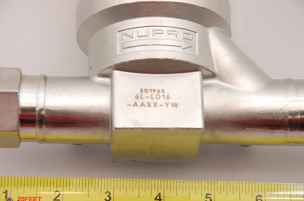 Swagelok Nupro 6L-LD16-AAXX-YW LD Series Diaphragm Valve, 3/4" Tube Connector