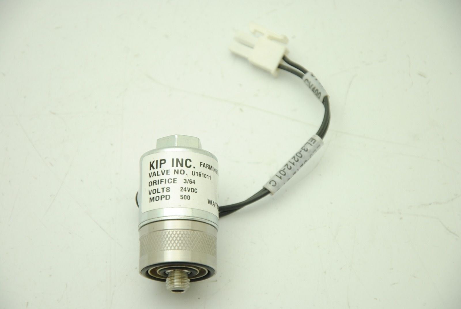 Kip Valve U161011-02, Solenoid Valve, 3/64" Orifice, 24VDC, 500MOPD