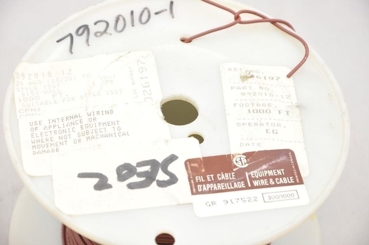 Generic 892010-12 20AWG (10/30) TC Style 1569 Brown approx 200ft (Partial Roll)