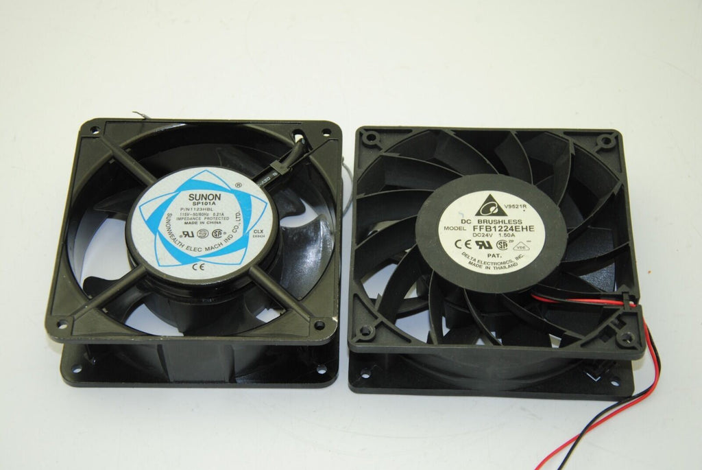 Delta FFB1224EHE, Case Fan DC24V 1.50A & Sunon SP101A Axial Fan 115V 0.21A