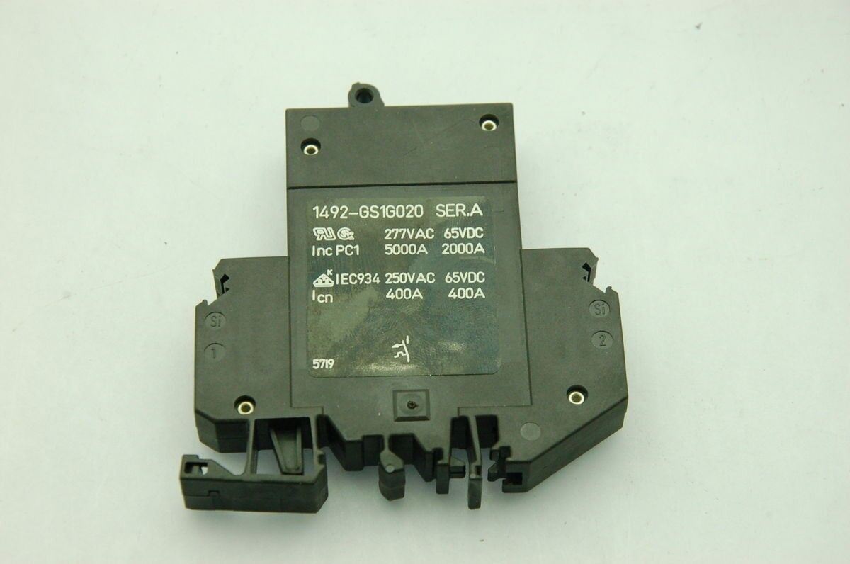 Allen Bradley 1492-GS1G020 Circuit Breaker Miniature 2A 250VAC 65VDC