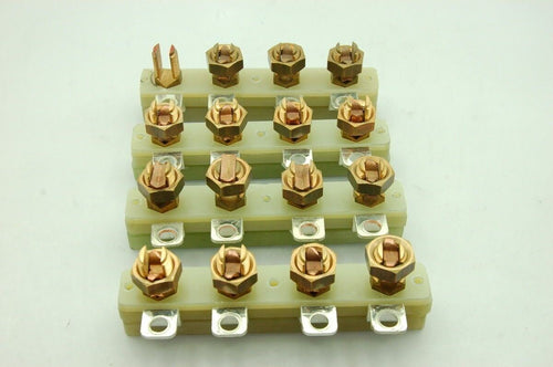 00 AWG HD Brass Terminal Blocks Lot of 4