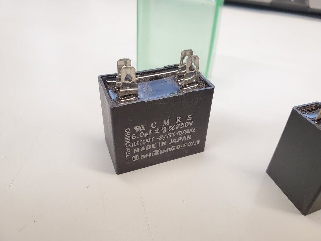 CMKS CH60CFAUL Shizuki Motor Start Capacitor 6.0uF 250V 50/60Hz-Lot of 2