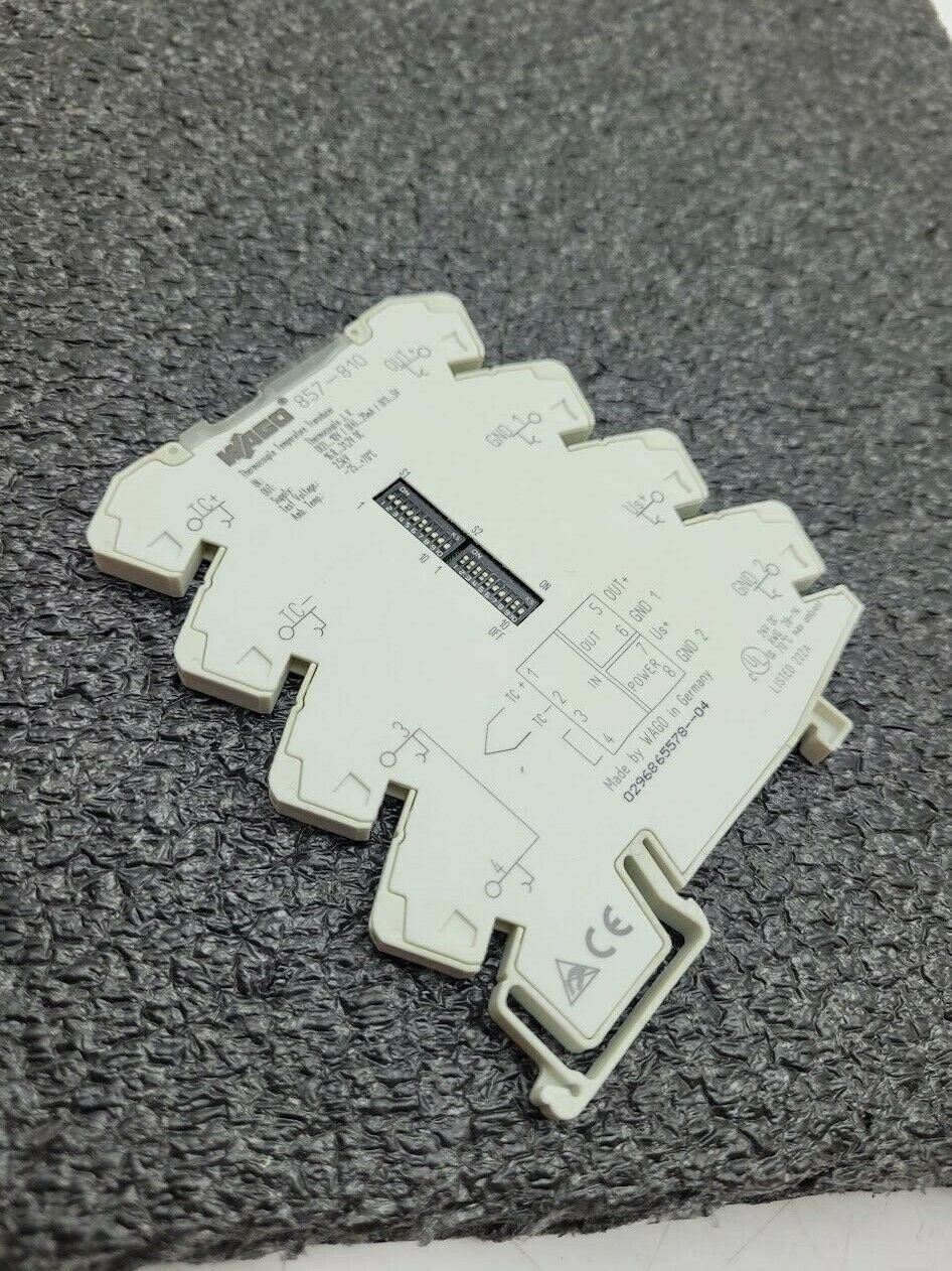 WAGO 857-810 Type J, K Thermocouple Temperature Transducer 24VDC Input Power