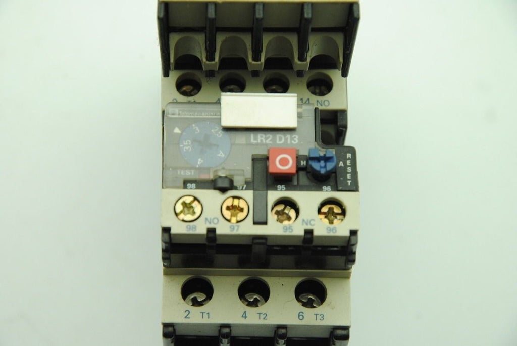 Telemecanique LP1 D12 10 Contactor, LR2 D13 Overload Relay & LA1 DN 40 Aux