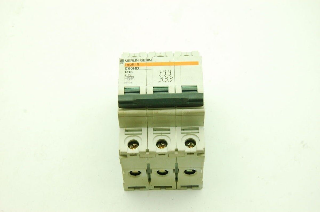 Merlin Gerin MULTI-9 C60HD D16 Circuit Breaker 3-Pole 25729 16A 415V~16A