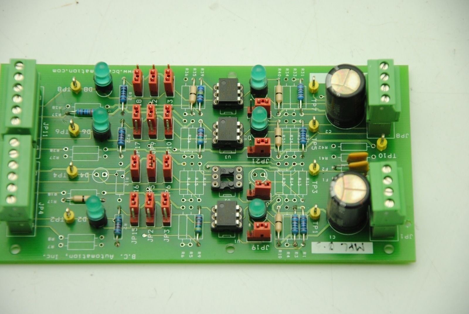 B.C.AUTOMATION I/O Card, 5 1/4"L x 2 3/4"W, Lot of 2