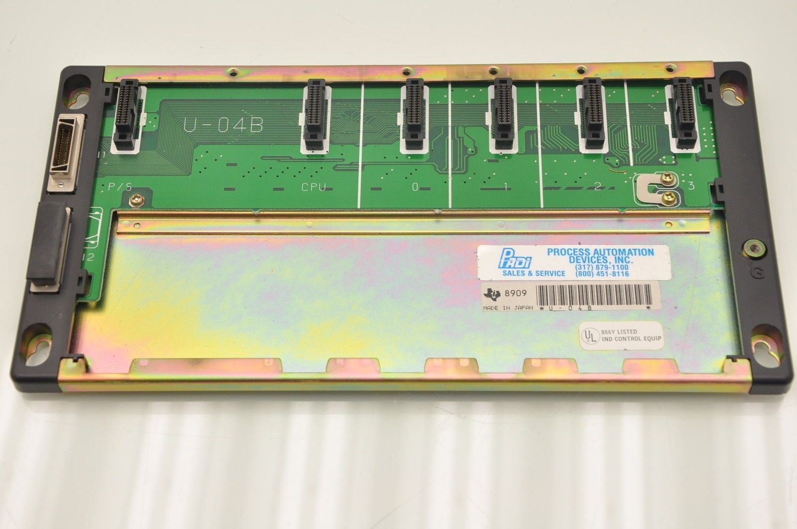 Texas Instruments U-04B 4-Slot PLC Base Chassis Mount