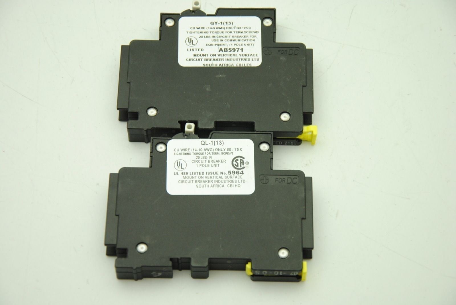 CBI QL-1(13), 1-Pole 4A Circuit Breaker, Lot of 8