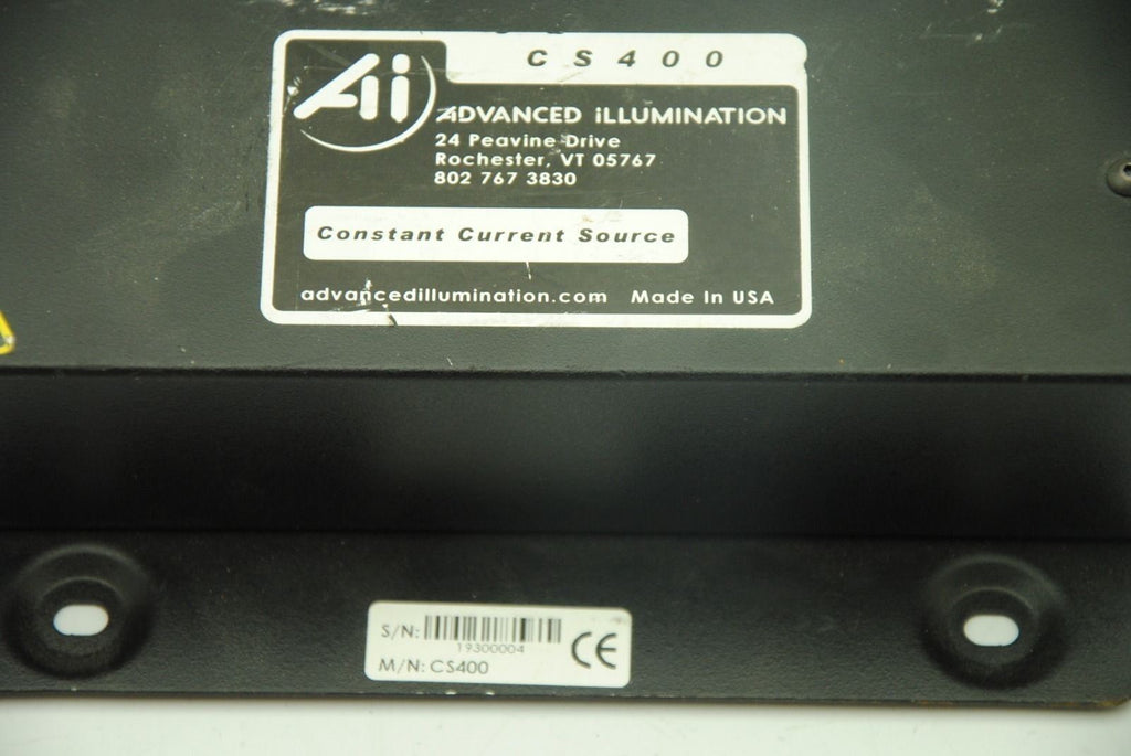 ADVANCED ILLUMINATION CS400, Constant Current Source 100-240VAC .7A 50/60Hz