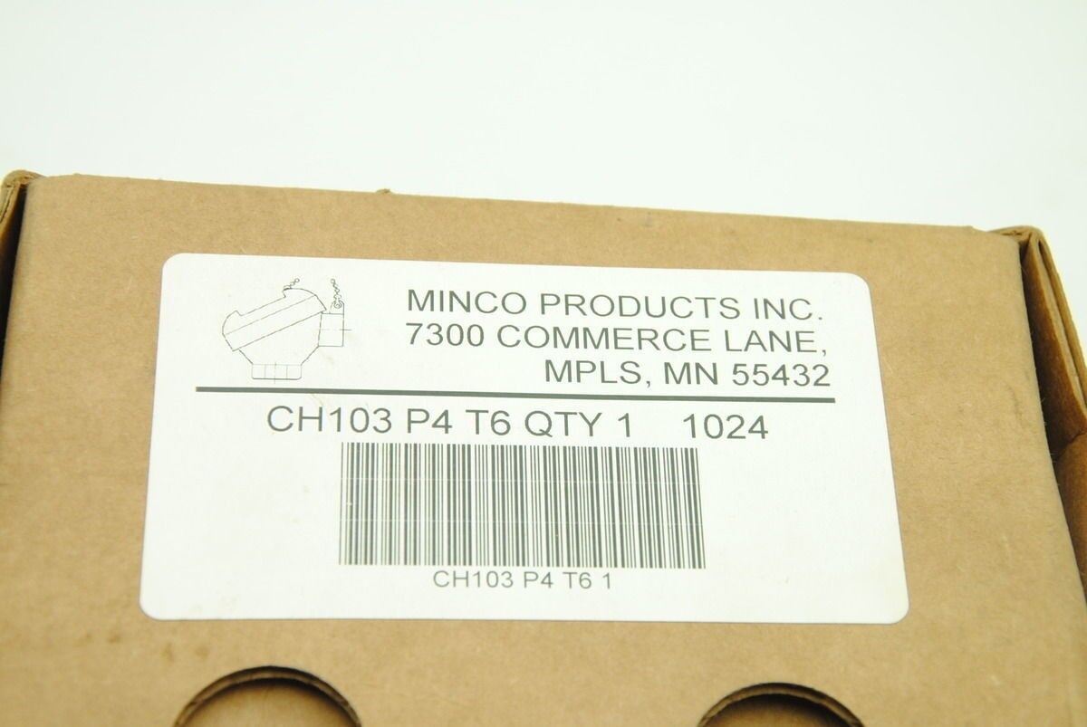 Minco Products CH103P4T6 Temperature Sensor Connector Head - NEW
