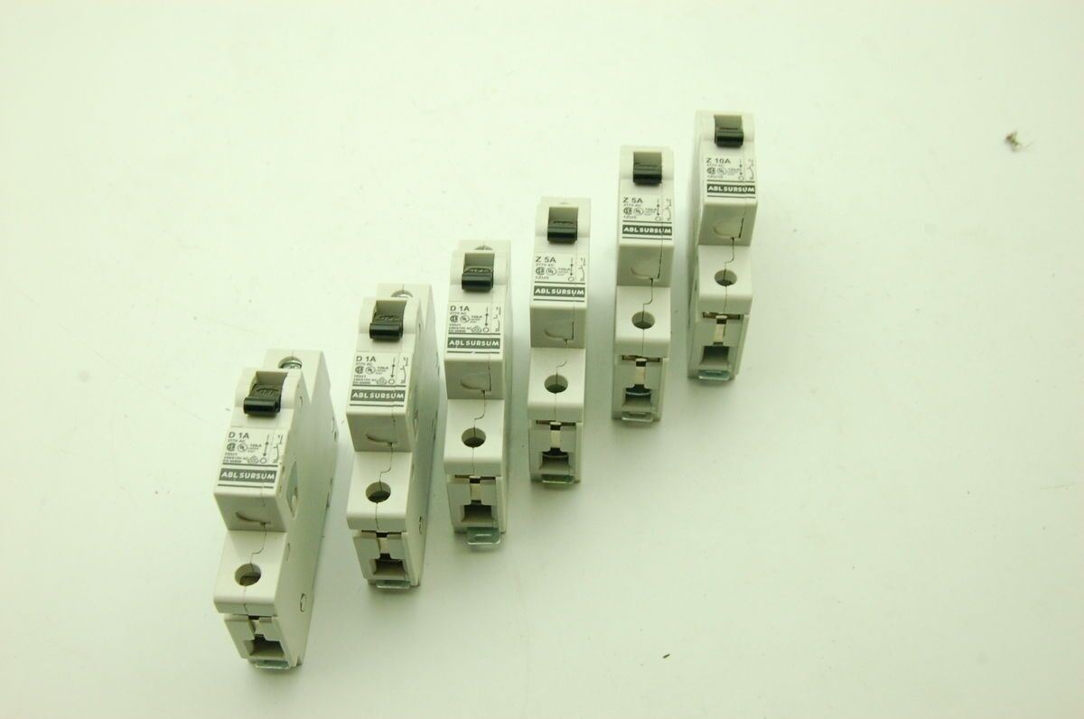 ABL Sursum Assorted Breakers D1A, Z5A, Z10A Lot of 6