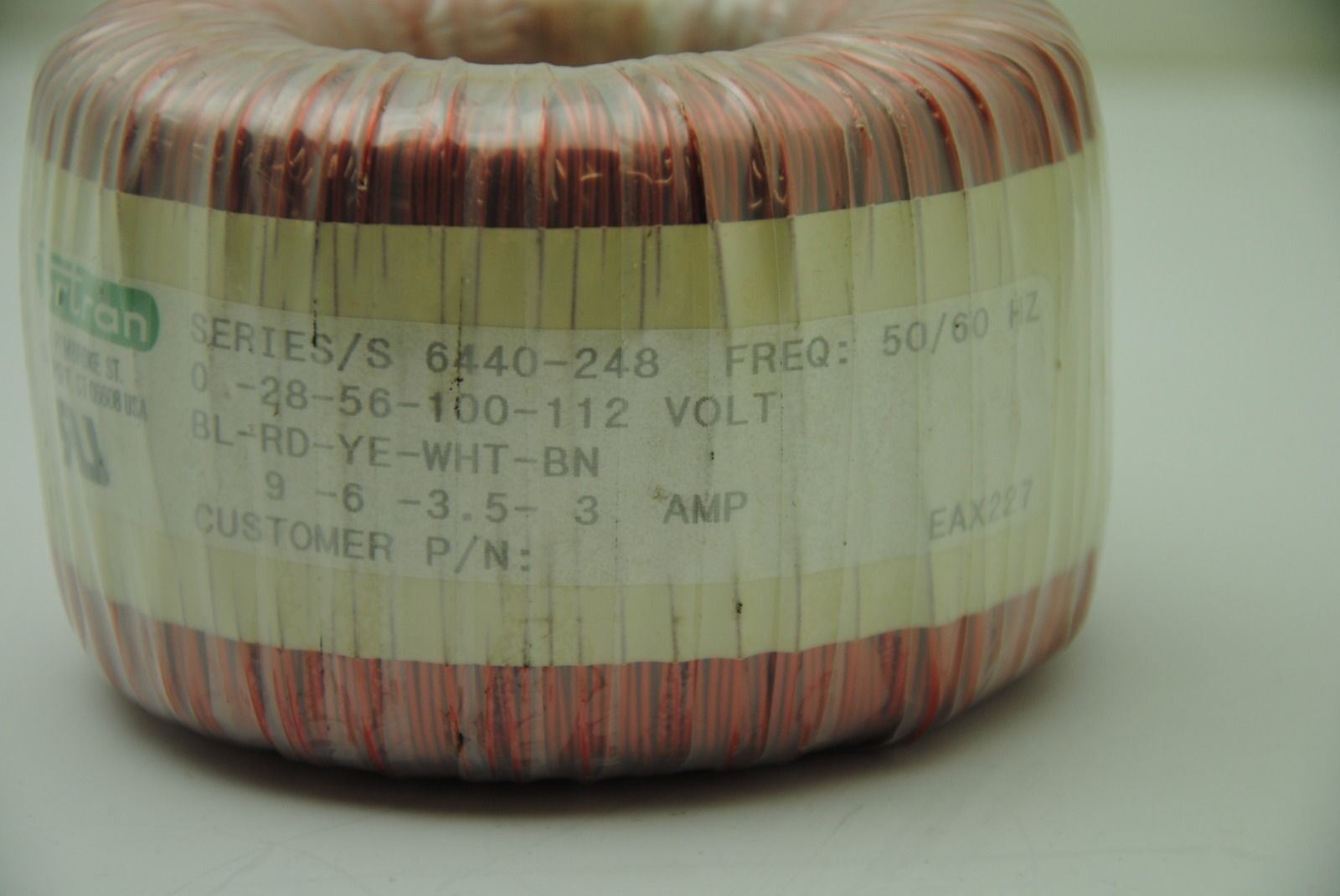 Tortran Series/S 6440-248 #EAX227, Transformer 0-12V 9-3A