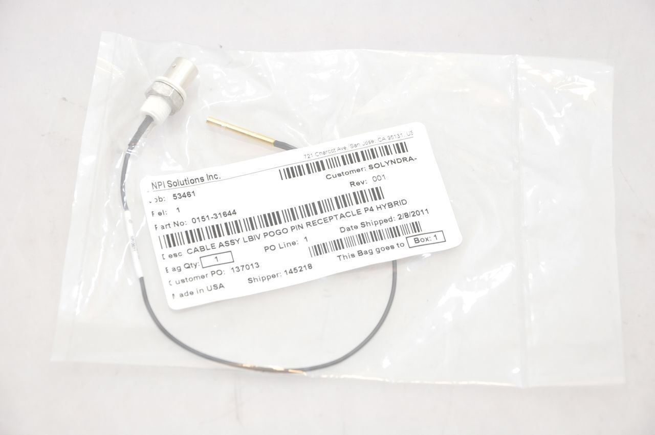 NPI Solutions BNC Pogo Pin Receptacle P4 Hybrid 0151-31644 - Lot of 2 - NEW