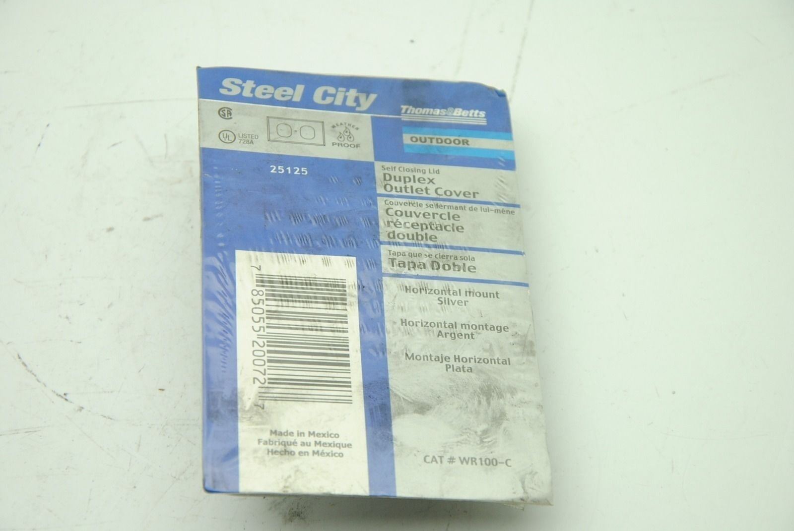 STEEL CITY WR100-C Silver, Duplex Outlet Cover, New, Lot of 6