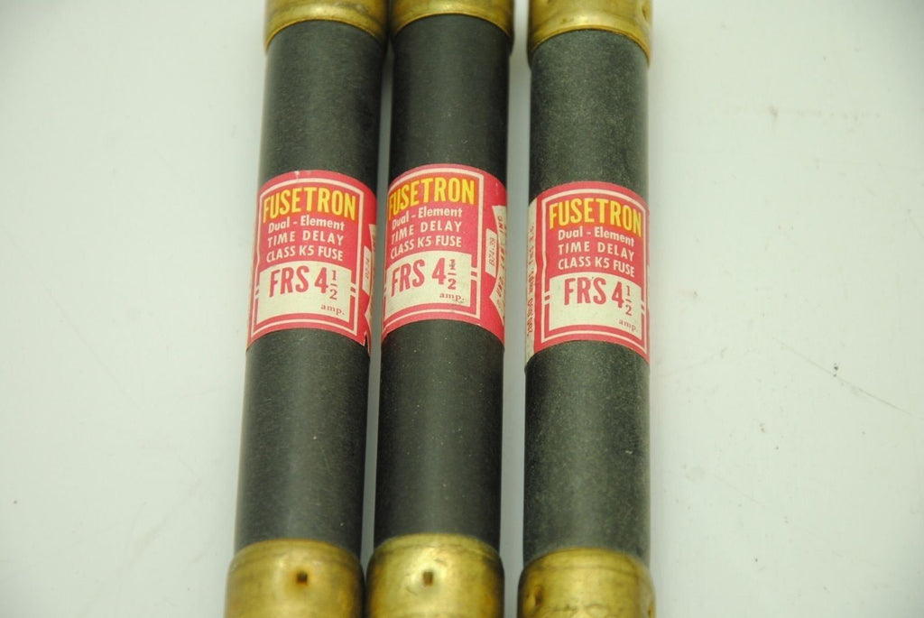Bussmann Fusetron, (3) FRS-R 4-1/2 Amp (3) FRS-2 Amp Fuses, Lot of 6