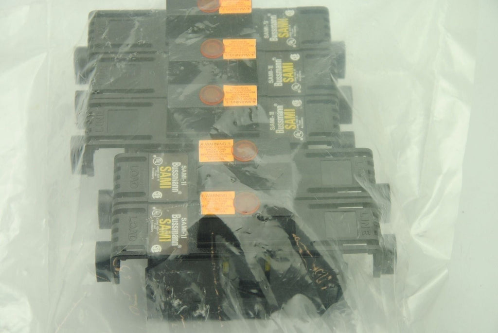 BUSSMAN SAMI-1I, Fuse Holders, Lot of 2, (1) 2-Pole and (1) 3 Pole