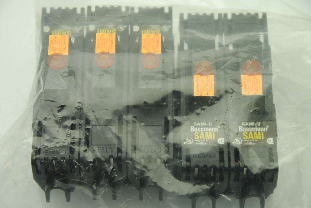 BUSSMAN SAMI-1I, Fuse Holders, Lot of 2, (1) 2-Pole and (1) 3 Pole