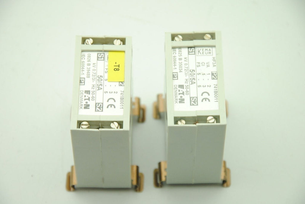 EATON 741B0011 Transformer 50/5A kV 0.72/3/ Hz 50-60, Lot of 2