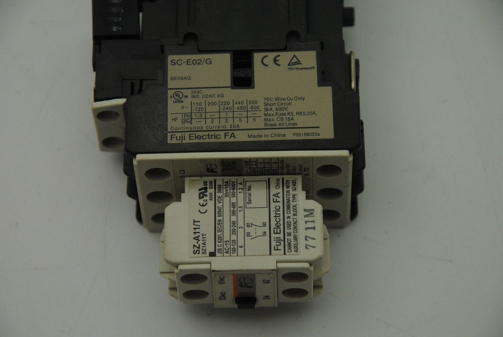 FUJI ELECTRIC SC-E02/G Contactor SZ-A11/T Contact Block 24VDC Coil 240V 2.2kW