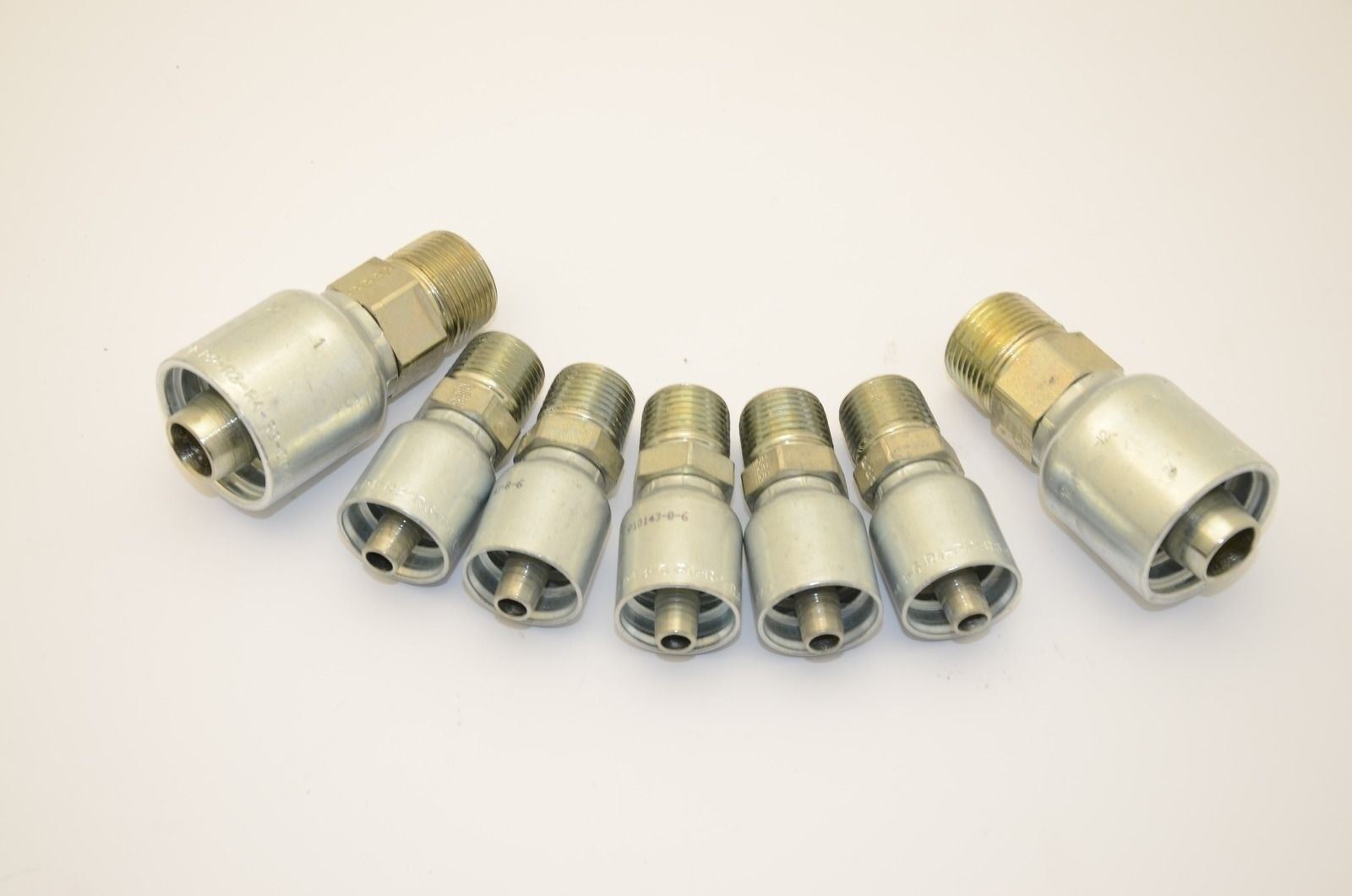 Parker Hydraulic Hose Fittings: P43-12, P43-6 - Lot of 7 - NEW