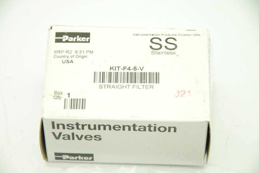 Parker KIT-F4-5-V, Inline Filter, New - Lot of 2