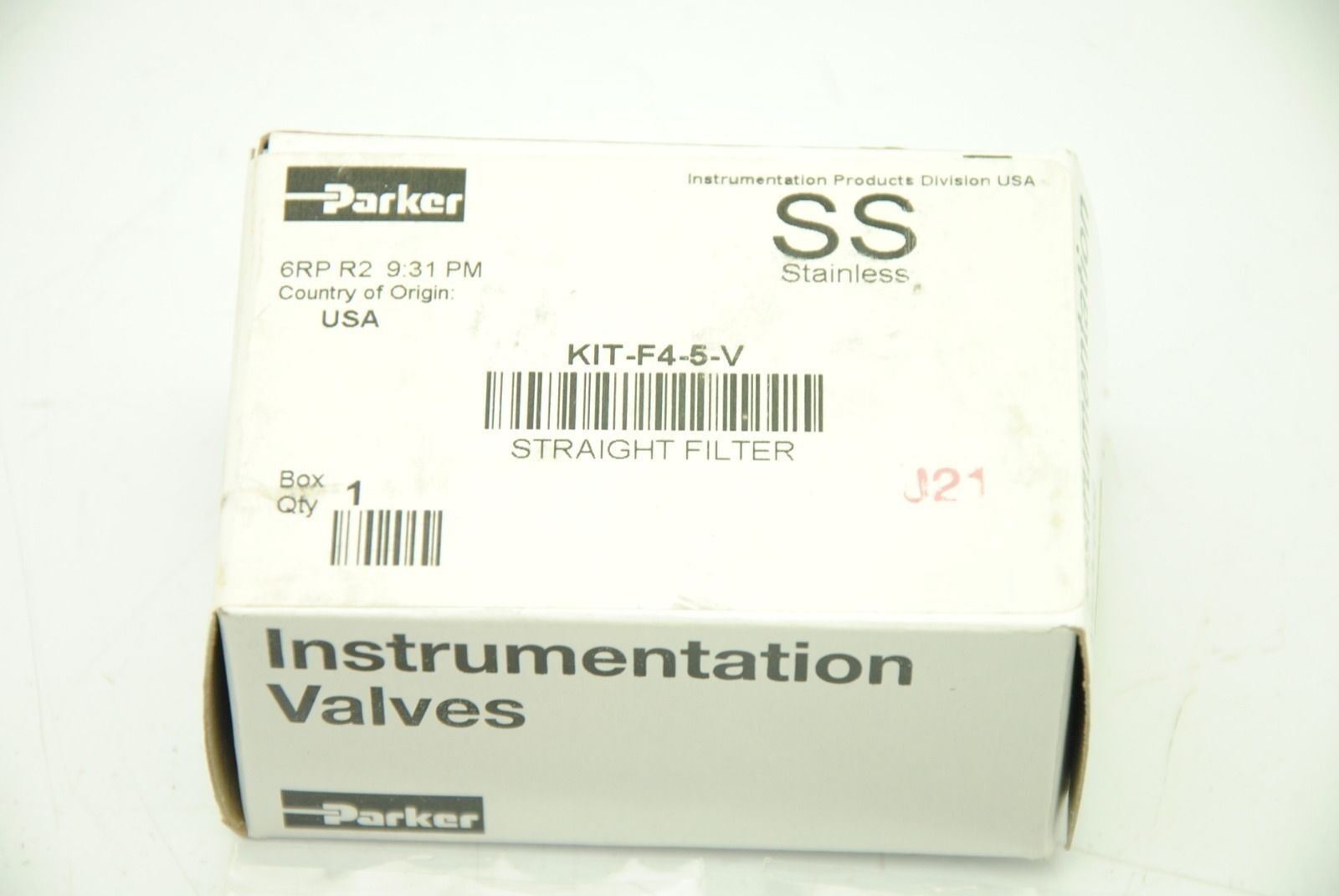 Parker KIT-F4-5-V, Inline Filter, New - Lot of 2