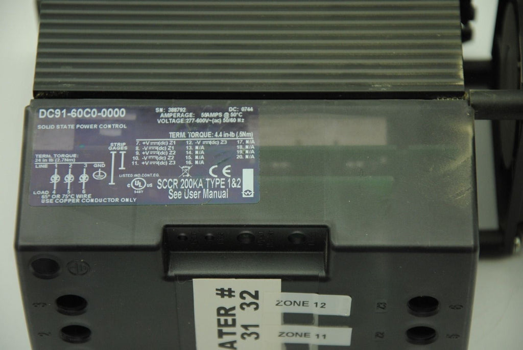 Watlow DC91-60C0-0000, Solid State Power Control 55A 277-600V 50/60Hz
