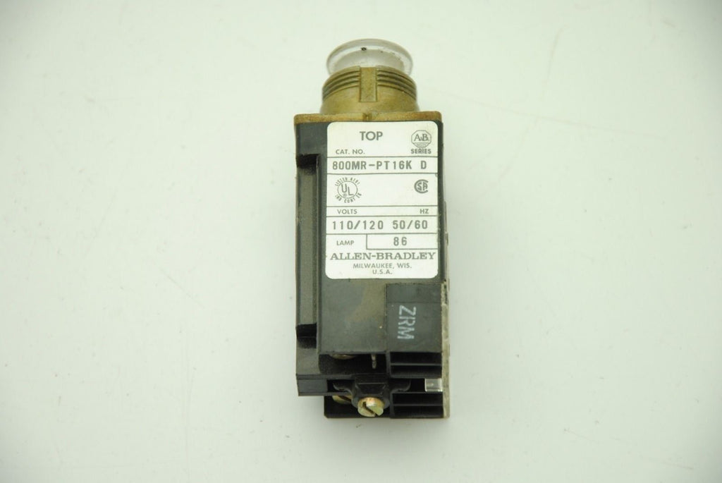 Allen-Bradley 800M-XAK Ser. A Contact w/ 800MR-PT16K Ser. D Push-Button