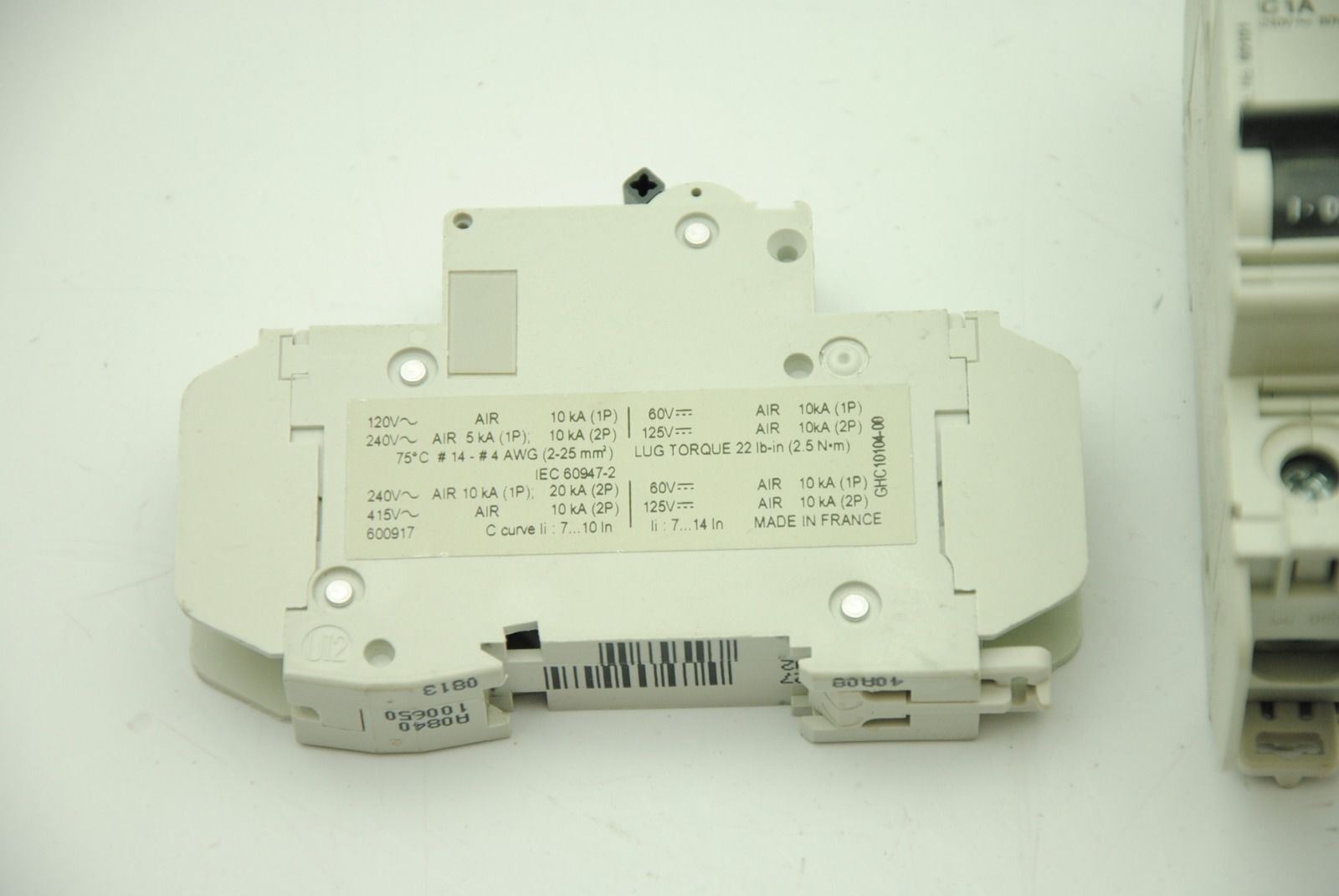 Merlin Gerin C1A Multi9 C60, 1-Pole Circuit Breaker, Lot of 2