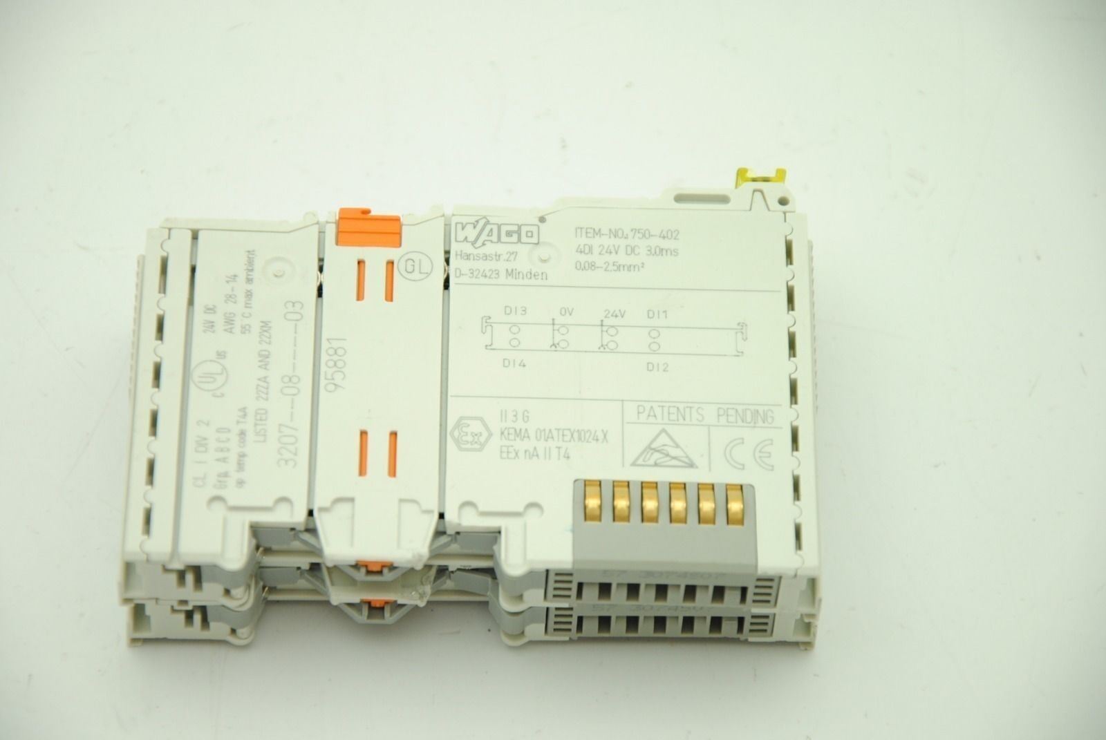 WAGO 750-402, 4-Digit Input Module, Lot of 5
