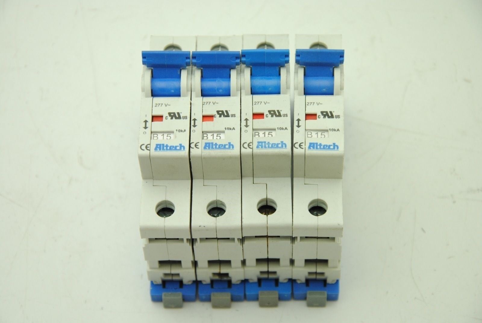 Altech Corp. B15, 10kA 1-Pole Circuit Breakers, Lot of 4