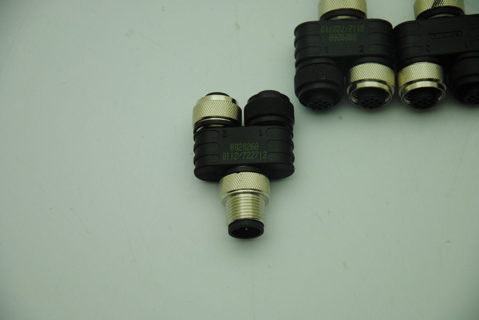 ESCHA 8020268, T Junction Connectors, 5-Pin M w/ 2 5-Pin Female, Lot of 3