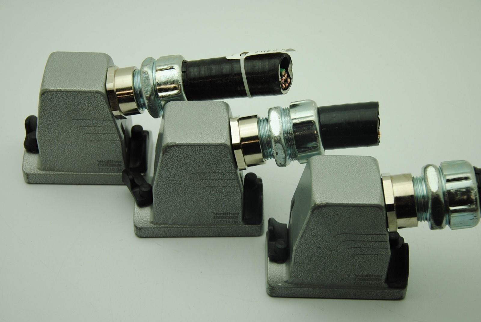 WALTHER PROCON 727710 Housing w/ AMPHENOL C146-P10-001-G8 Connectors, Lot of 3