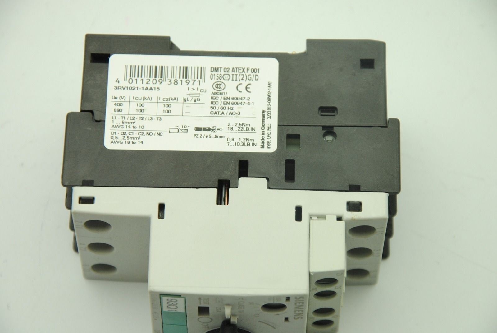 SIEMENS 3RV1021-1AA15, Circuit Breaker - Lot of 3