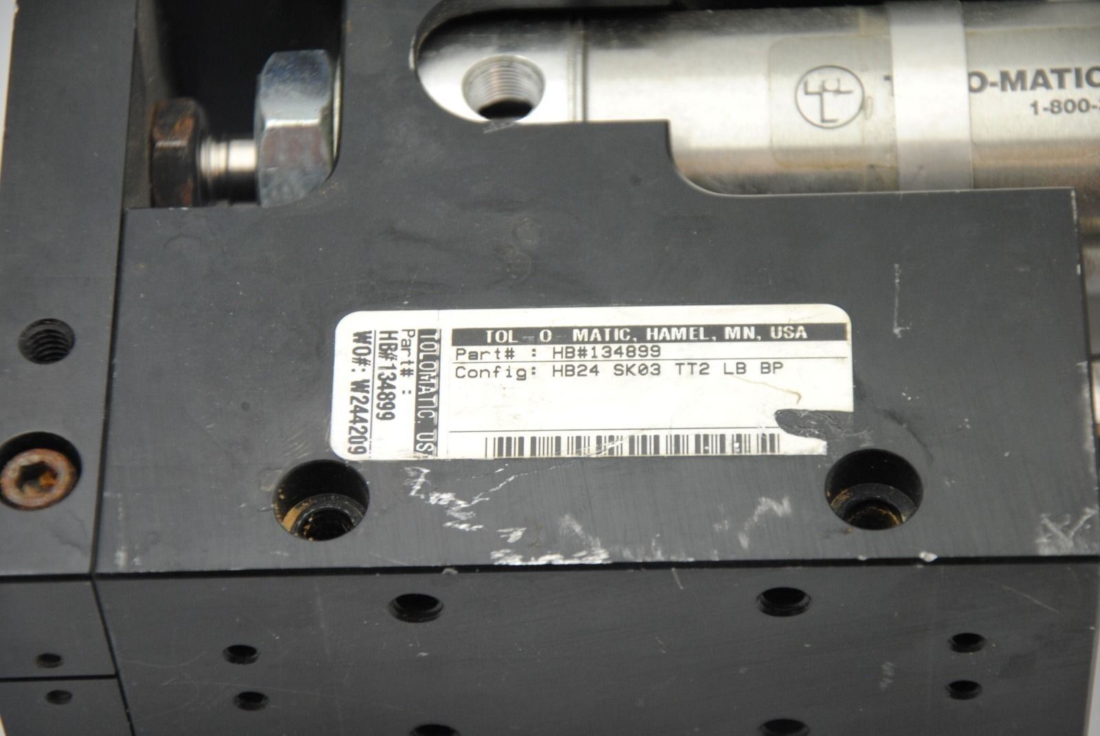 Tol-o-matic HB#134899, Pneumatic Guided Cylinder
