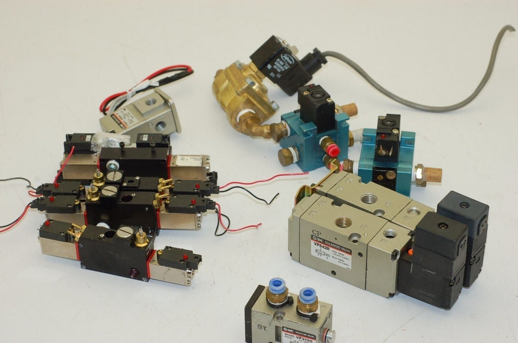Pneumatic Solenoid Valves, SMC, MAC, Koganei, Dynamco, sim - Lot of 12