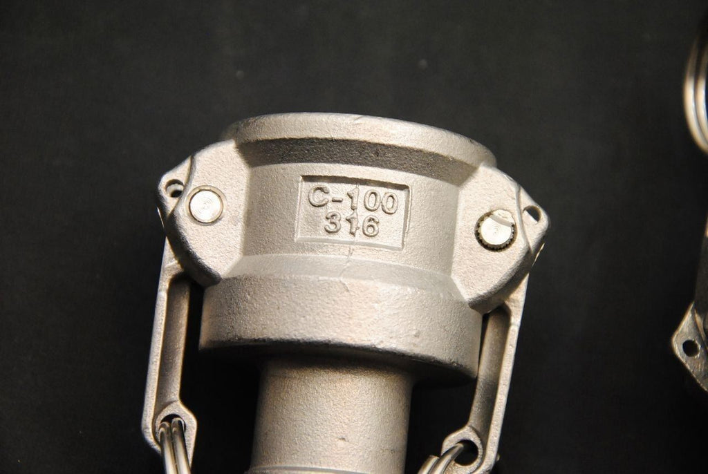 Hoffman Fluid Power Hal-C100 316 & F100 1" Cam Lock Connector Fire Hose Lot of 3