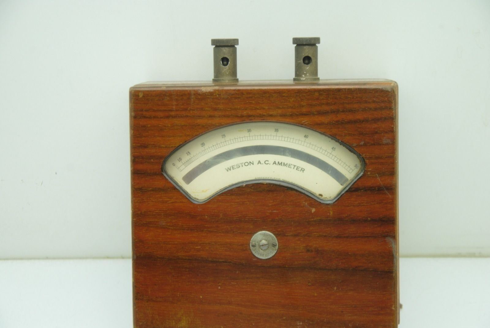 Weston A.C. Ammeter in  wooden case Model 155 10 to 50 amp