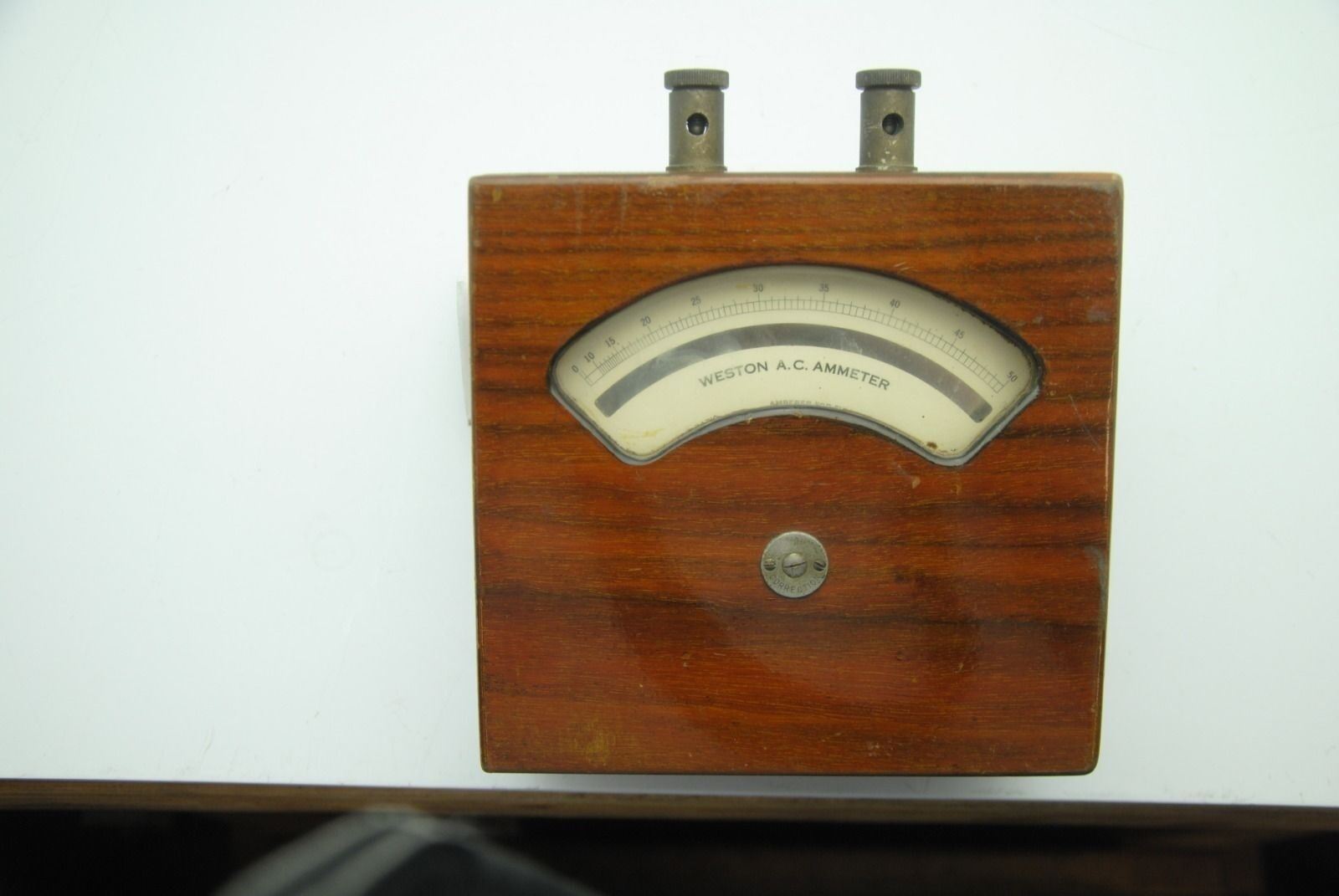 Weston A.C. Ammeter in  wooden case Model 155 10 to 50 amp