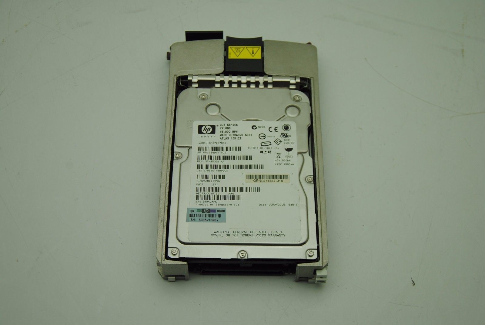 HP BF07287B55, 15K Hard Drive, Lot of 4