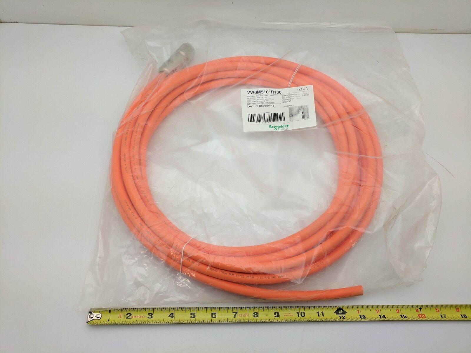 Schneider Lexium Electric Servo Motor Power Cable VW3M5101R100 10M M23 6Wire NEW