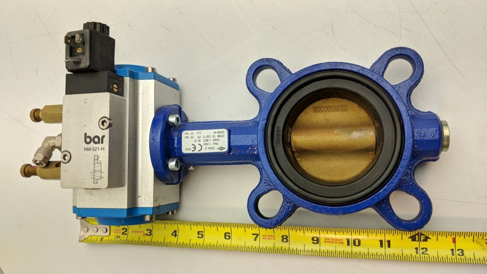ARI Butterfly Valve ZIVA-Z 2.5" Pneumatic Actuated BAR 24VDC 3W EPDM PN16 DN65
