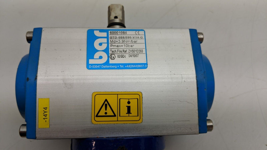 ARI Butterfly Valve ZIVA-Z 2.5" Pneumatic Actuated BAR 24VDC 3W EPDM PN16 DN65