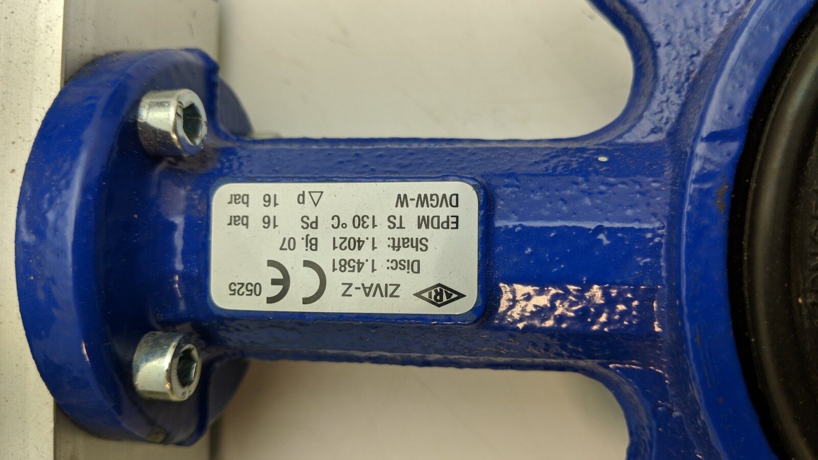 ARI Butterfly Valve ZIVA-Z 2.5" Pneumatic Actuated BAR 24VDC 3W EPDM PN16 DN65