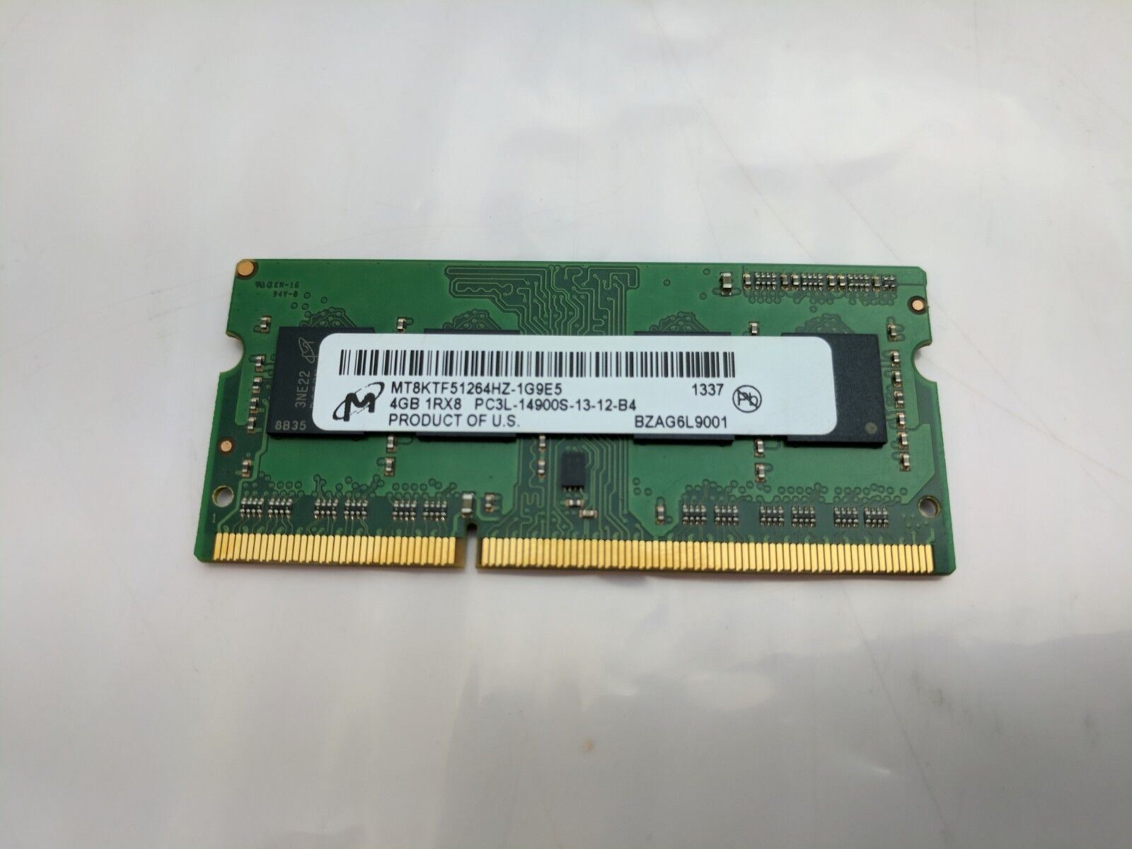 Micron 4 GB SO-DIMM 1600 MHz PC3-12800 DDR3 SDRAM Memory (MT8KTF51264HZ1G6E1)