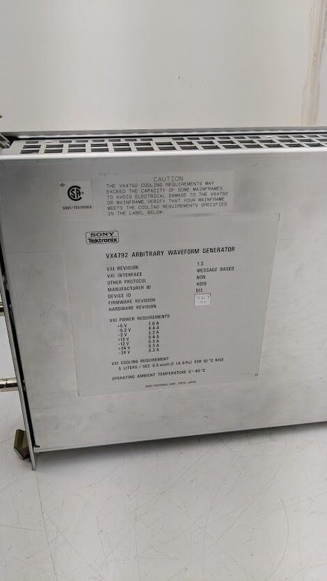Sony Techtronix VXI VX4792 Abritrary Waveform Generator (Parts or Repair)